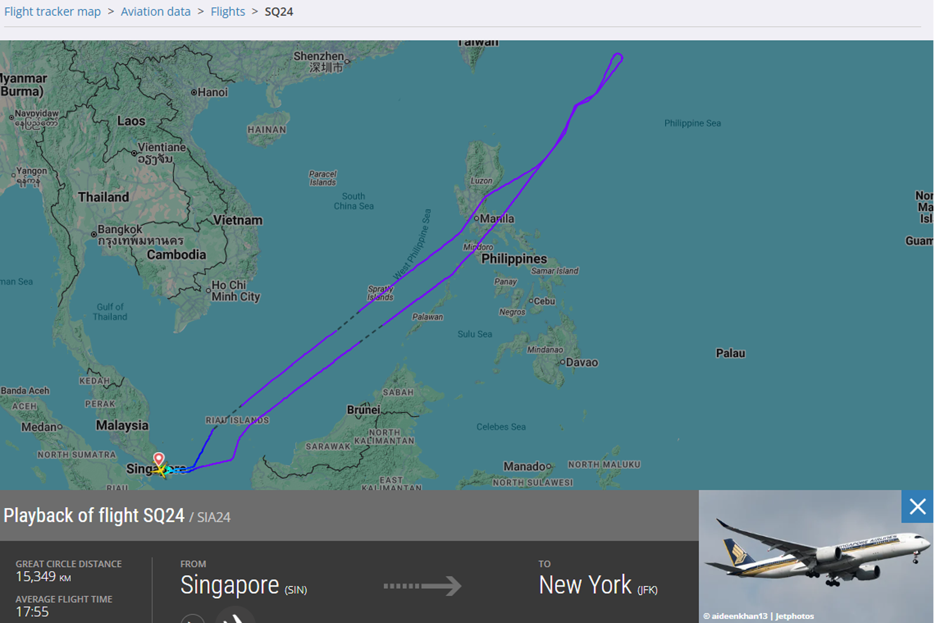 New York-bound SIA Flight SQ24 was diverted back to Singapore about four hours into the flight on Monday (Sept 14) night.