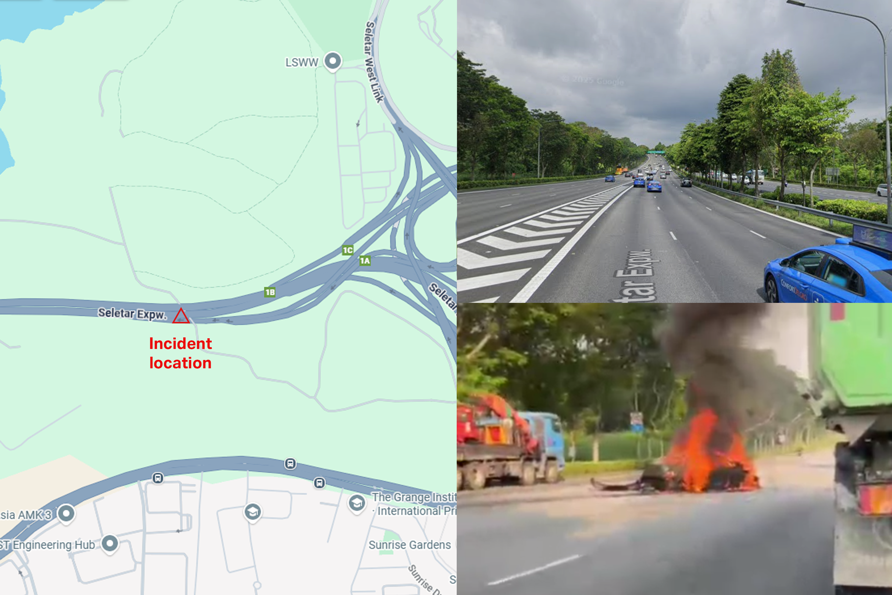 Map showing where the incident happened on Monday (June 1) morning.