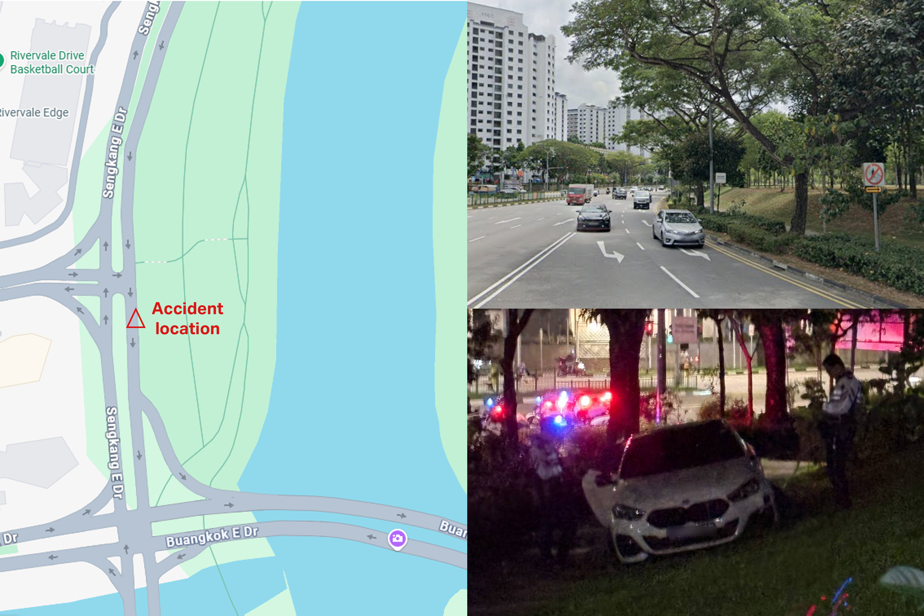 Map showing where the hit-and-run happened on Friday (June 12) night.