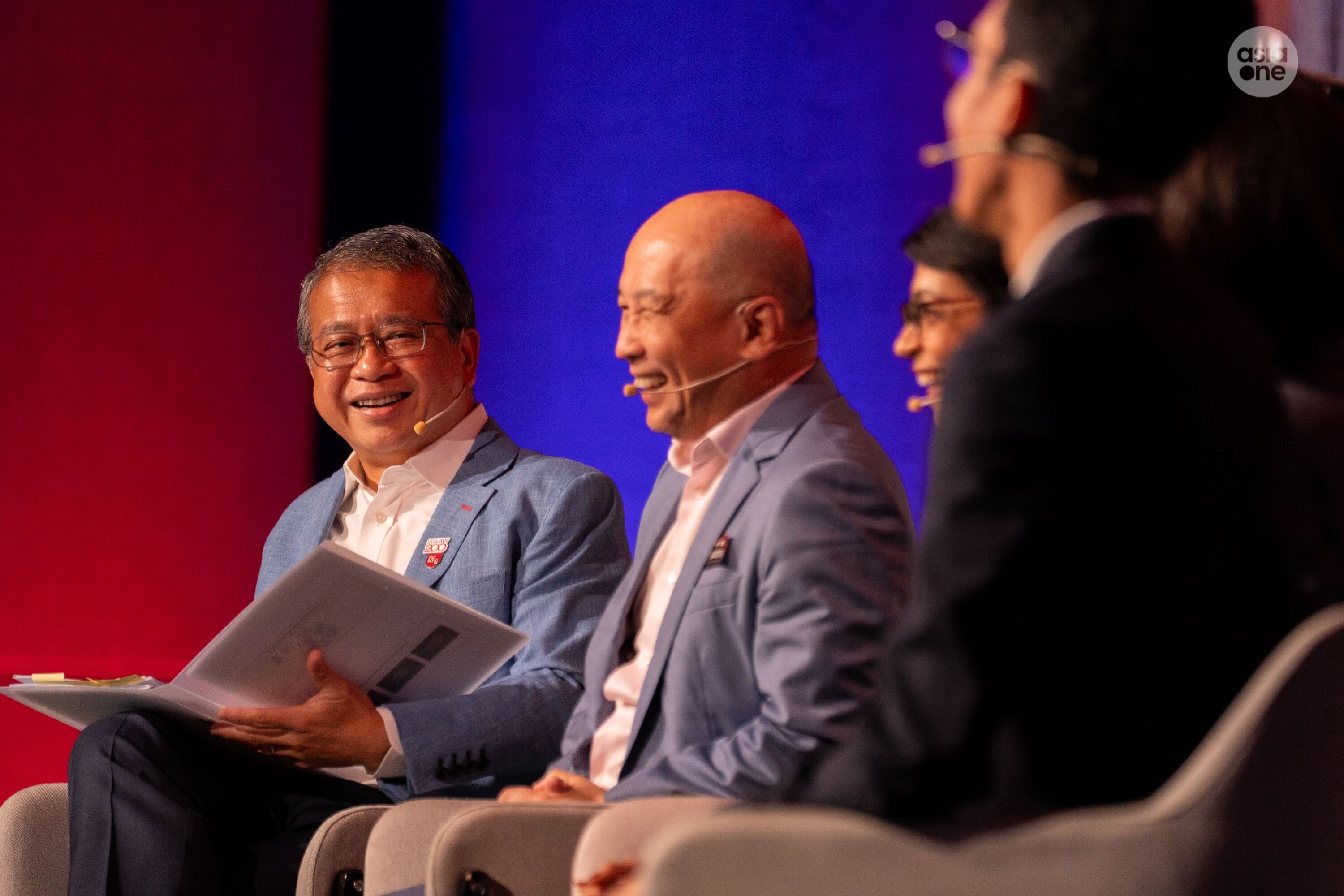 Law Minister Edwin Tong moderated the fireside chat.