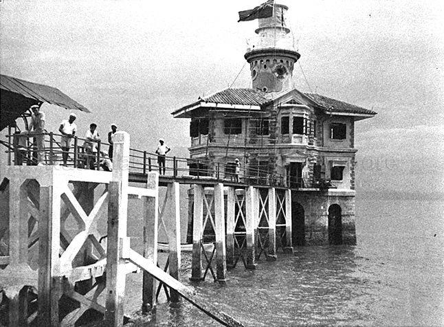 View of Sultan Shoal Lighthouse in the 1930s. 