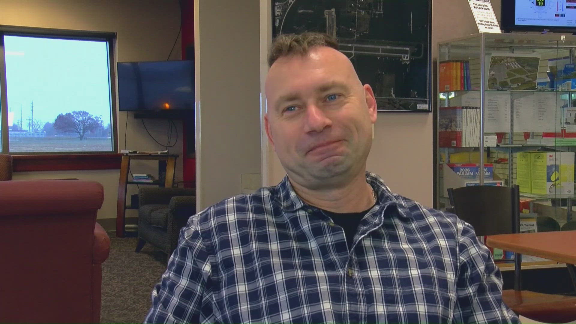 Tim Pearson, the Ohio-based pilot who flew the flight tracing a nativity scene.