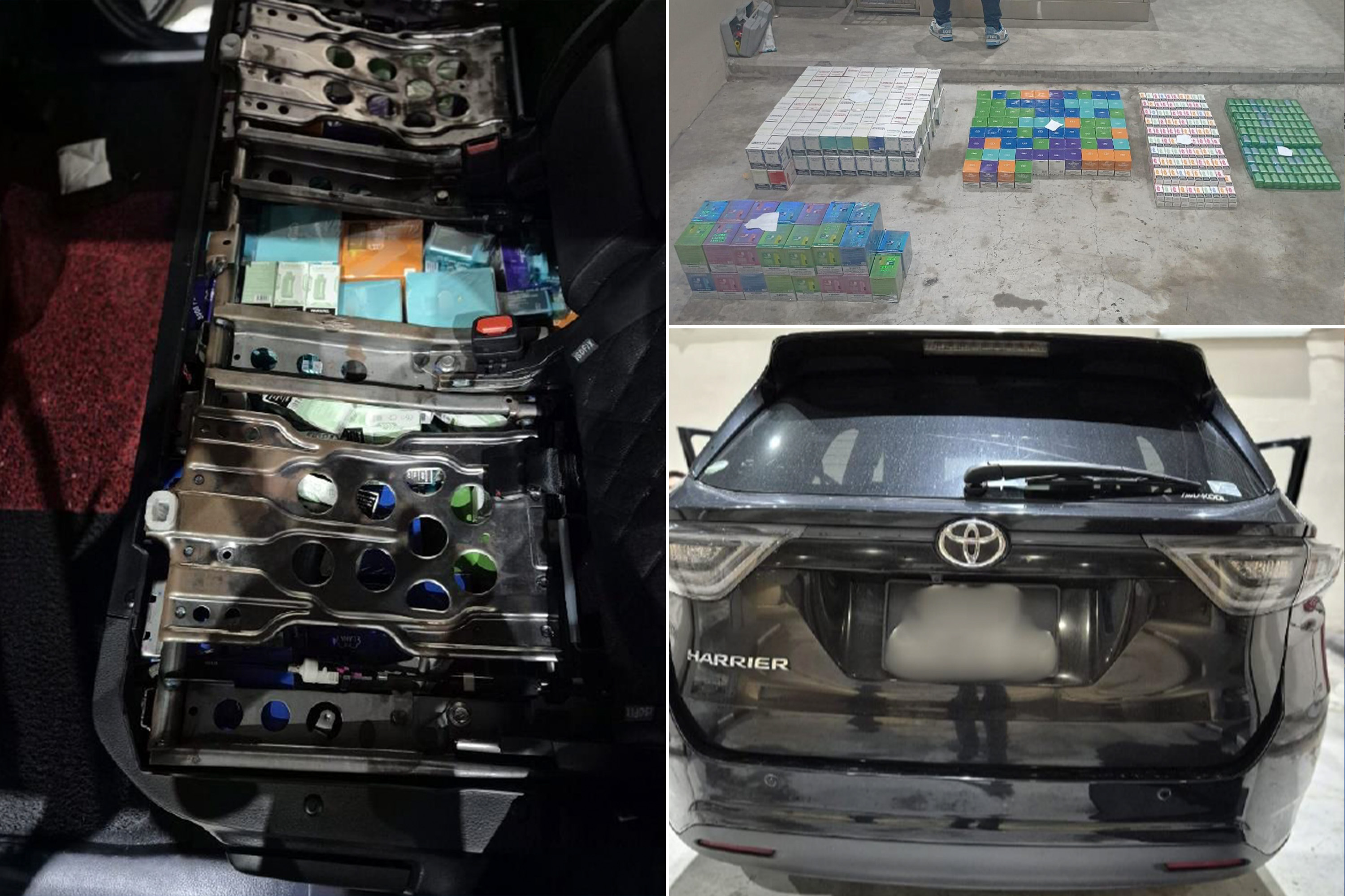 The 2,380 e-vaporisers and related components were found in various compartments of the Singapore-registered vehicle driven by 55-year-old Lai Mun Leong.