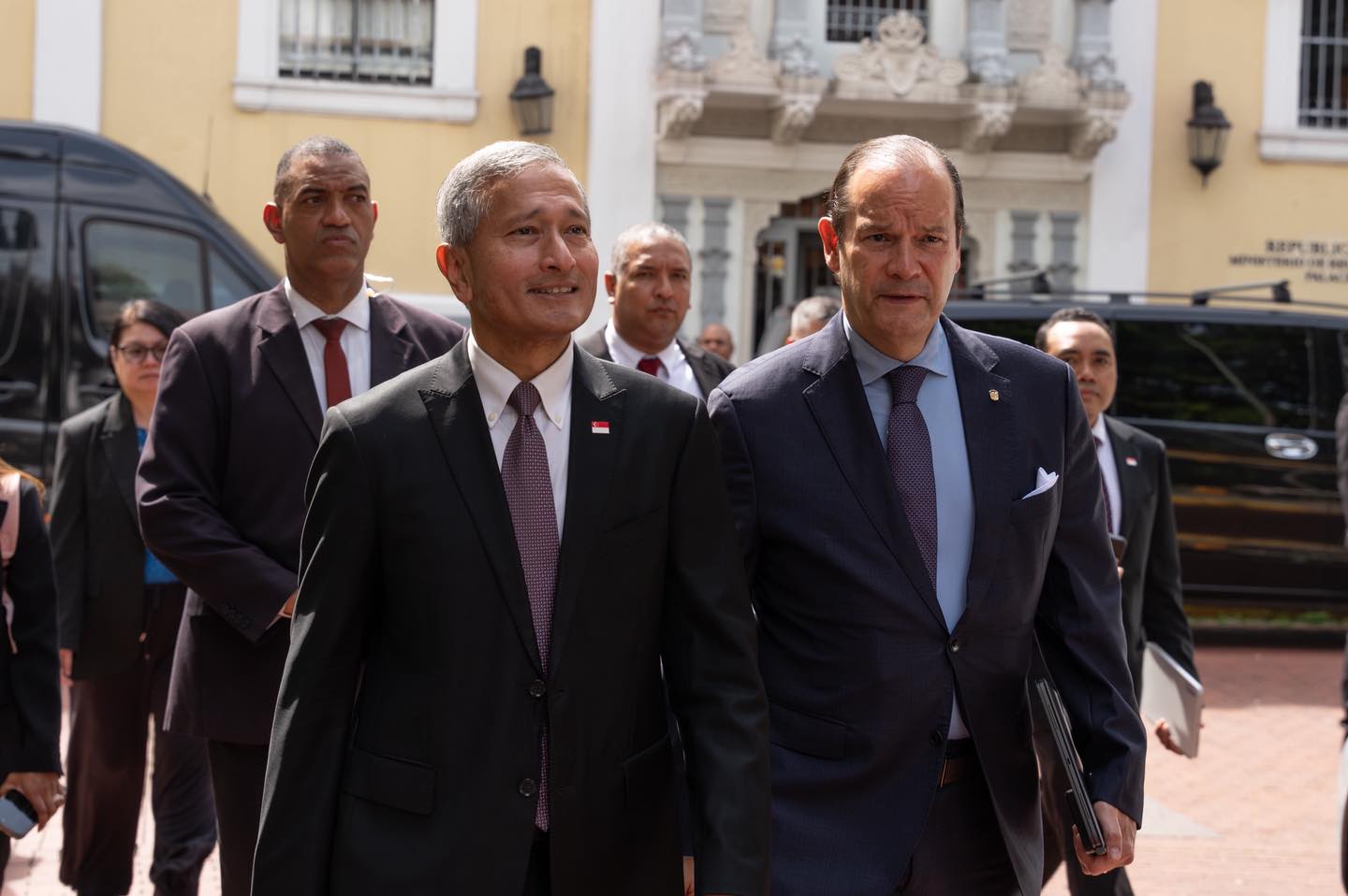 Dr Vivian Balakrishnan with his Panama counterpart Javier Eduardo Martinez-Acha Vasquez during his visit to the country from May 17 to 18.