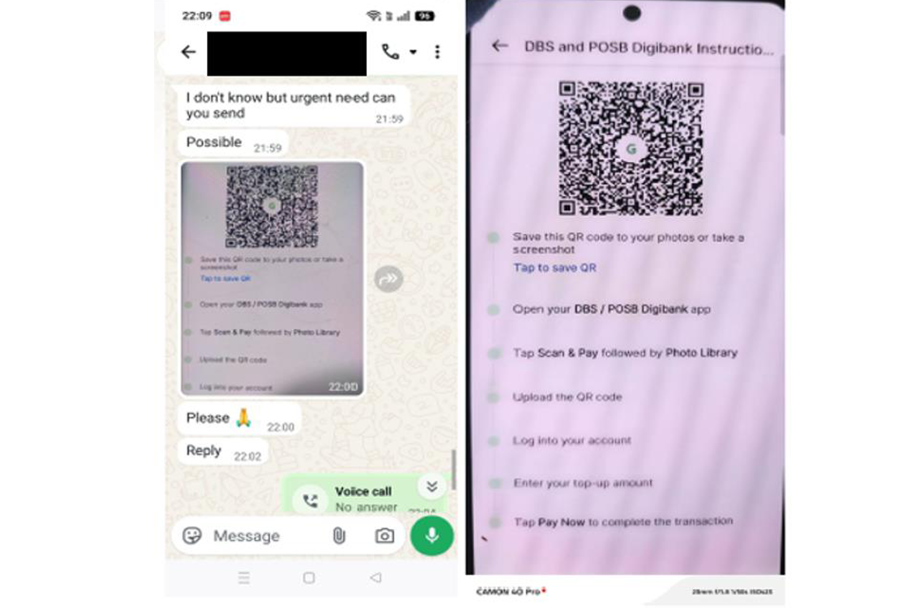 Scammers would deceive the victims into transferring money through various means to digital payment service providers. They would often cite emergencies to create a sense of urgency.