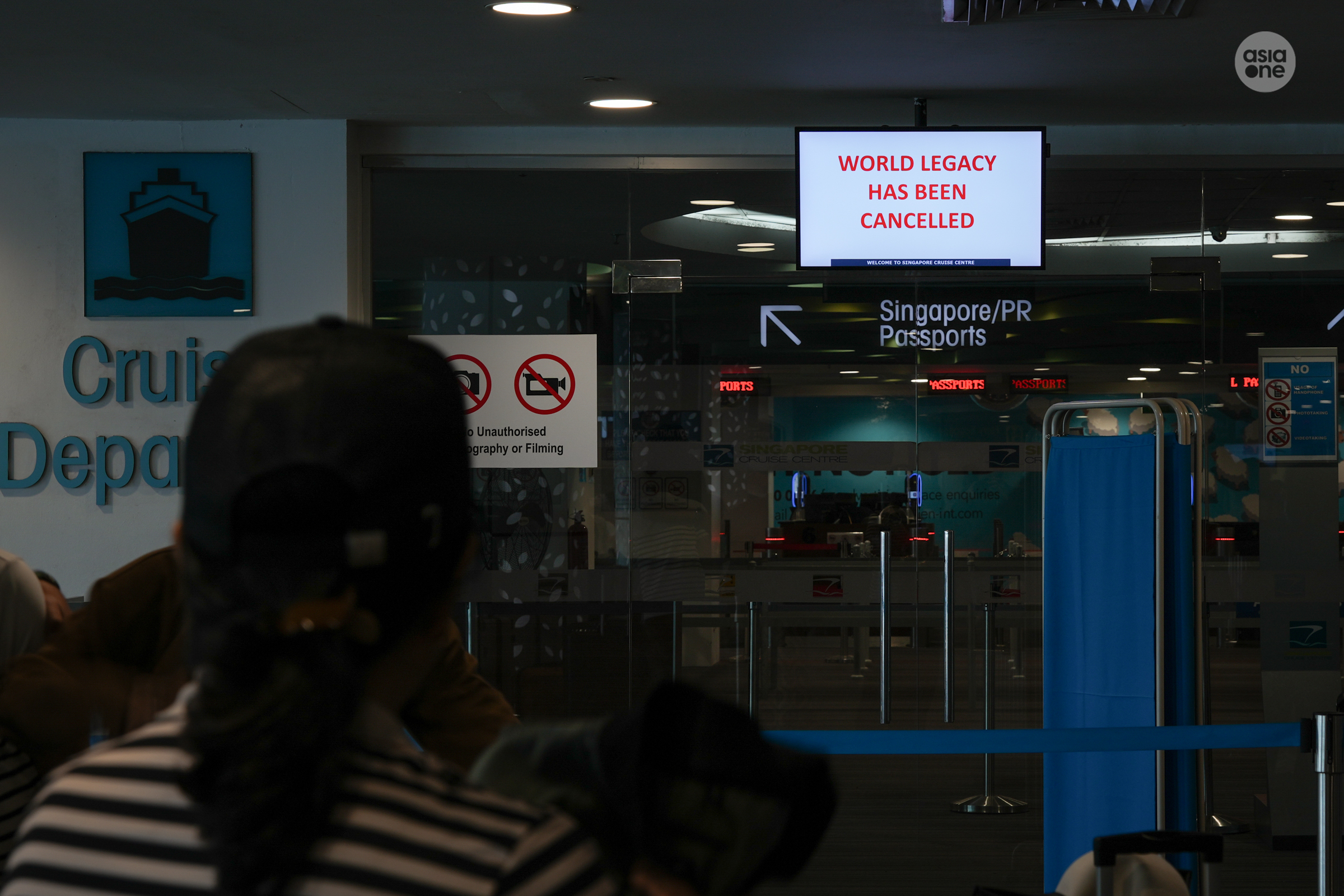 Signage at Singapore Cruise Centre's HarbourFront Terminal.
