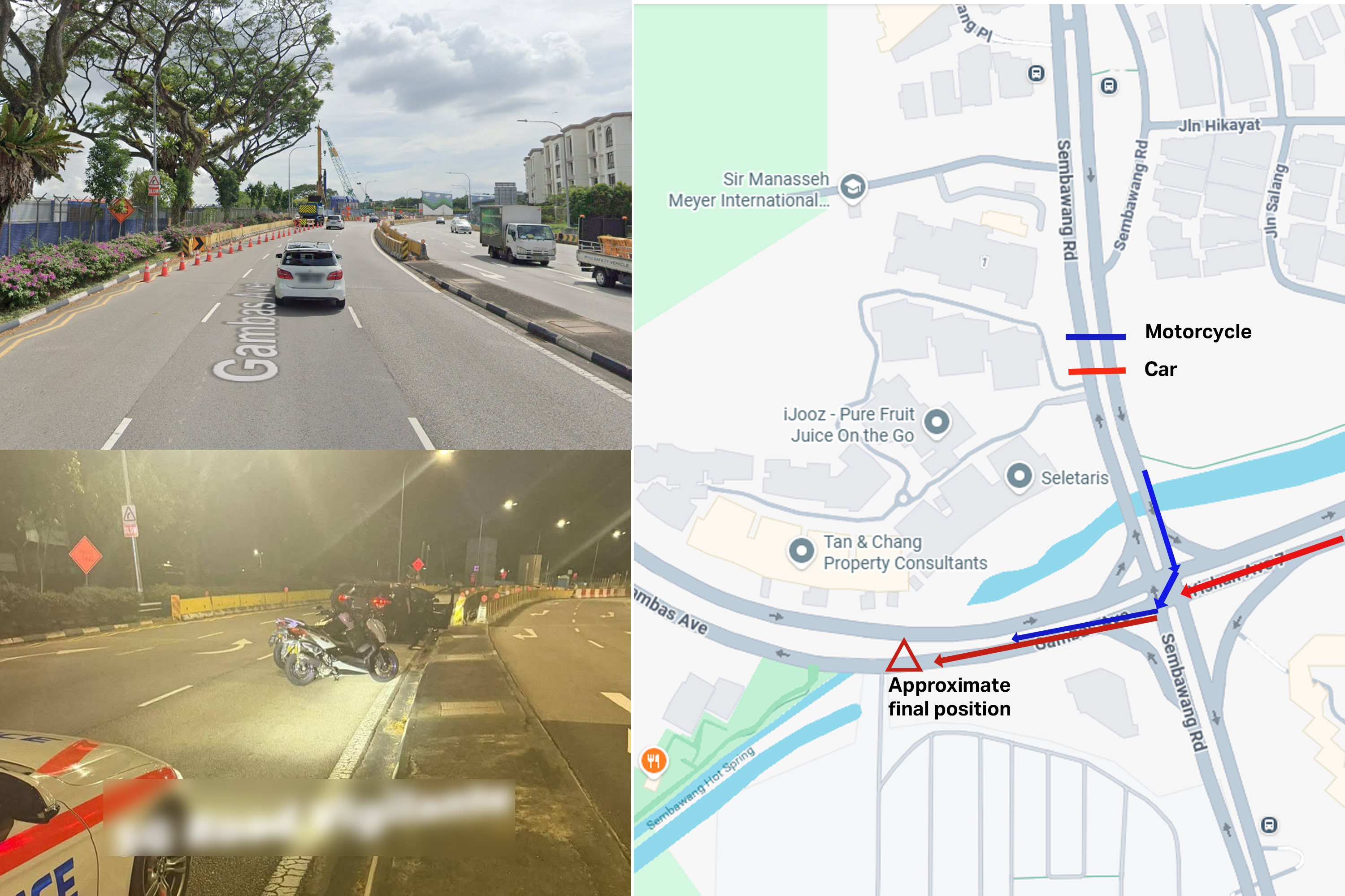 Map showing where the accident happened.