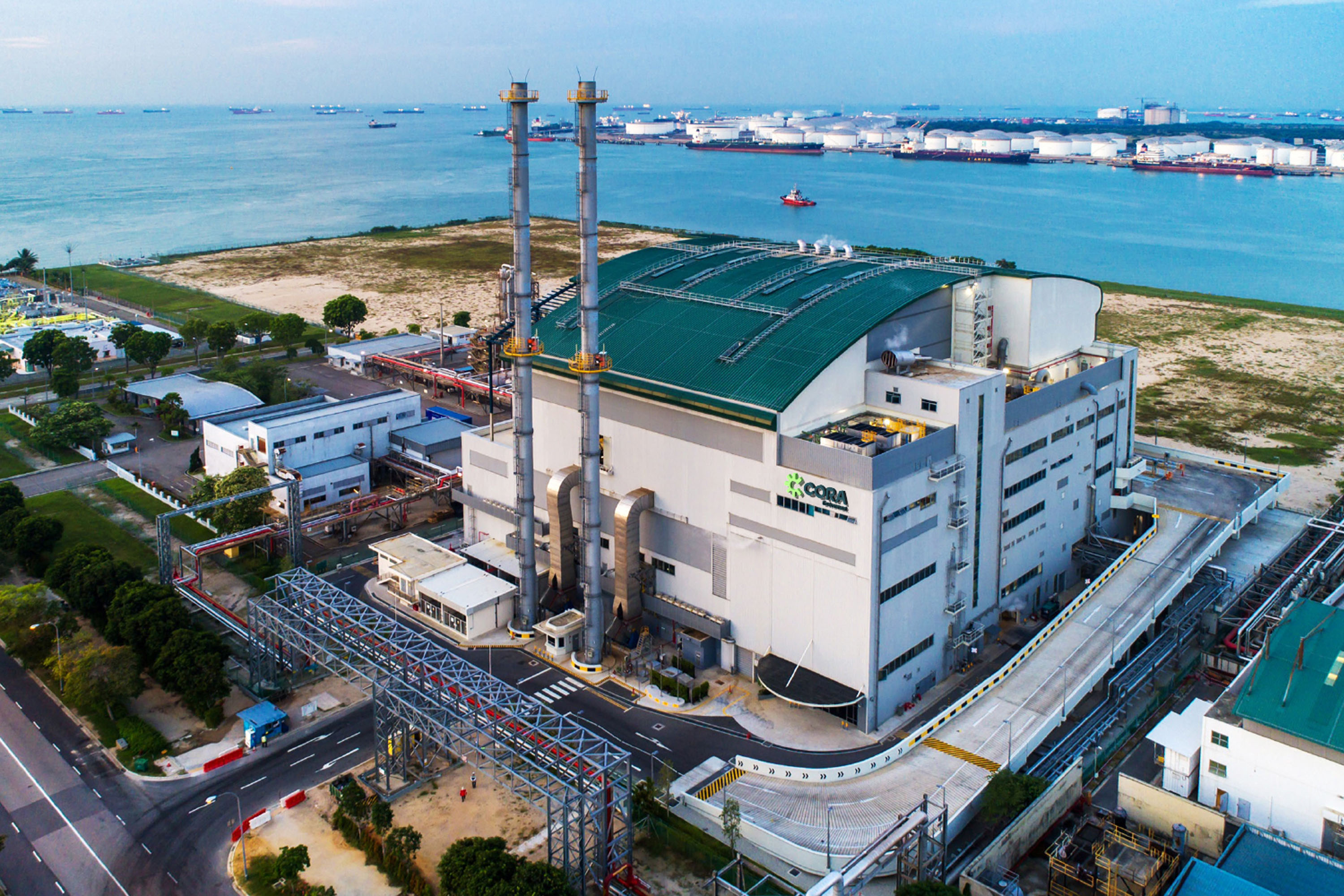 Cora Environment operates Singapore's only private-owned energy-from-waste plant on Jurong Island. It processes 360,000 tonnes of commercial waste annually, converting it into 1.2 million tonnes of steam.