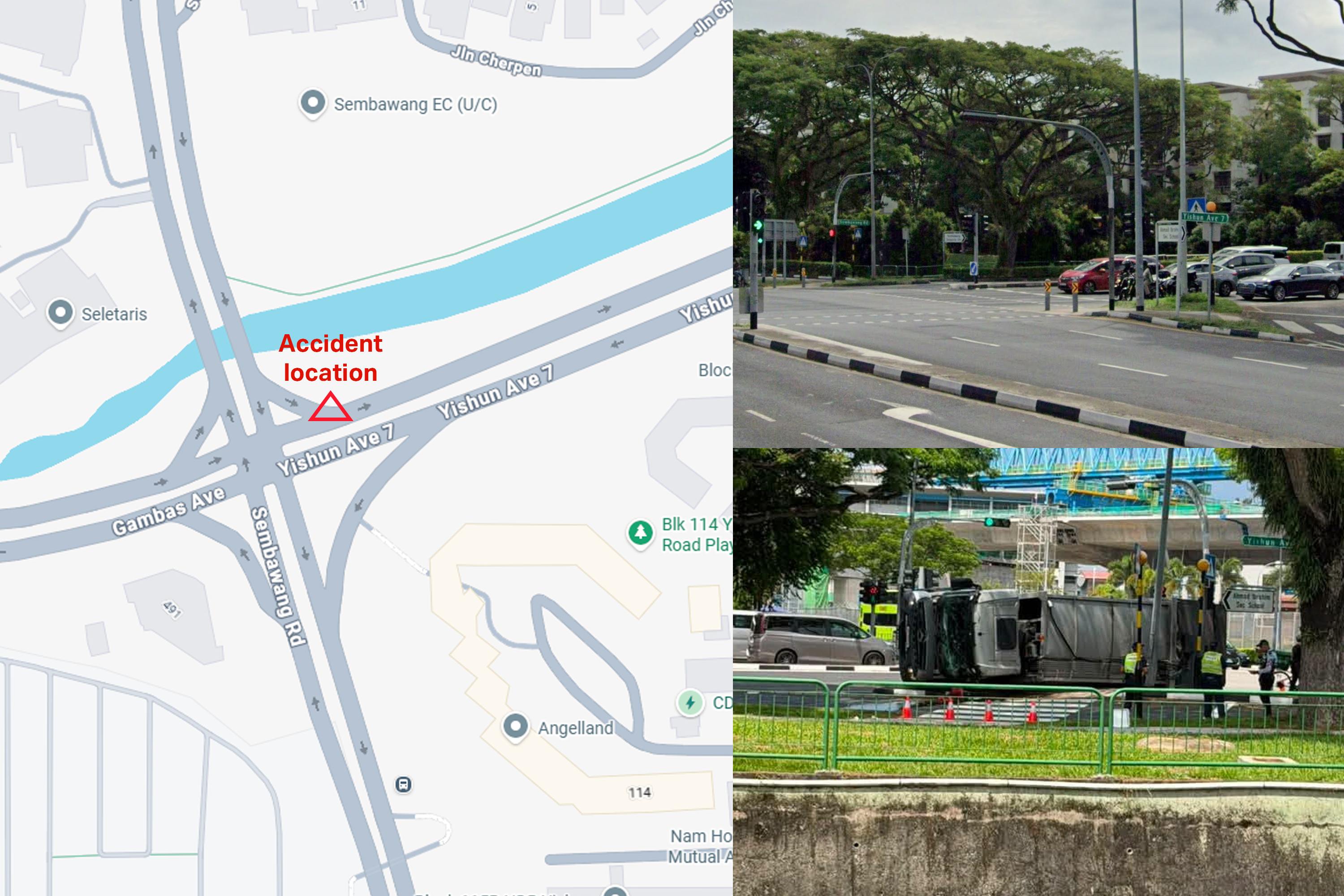 Map showing where the accident happened on July 5.