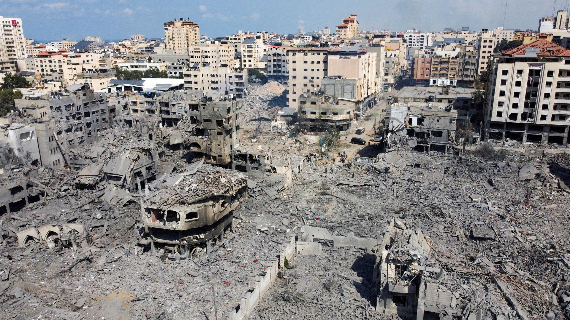 destroyed buildings