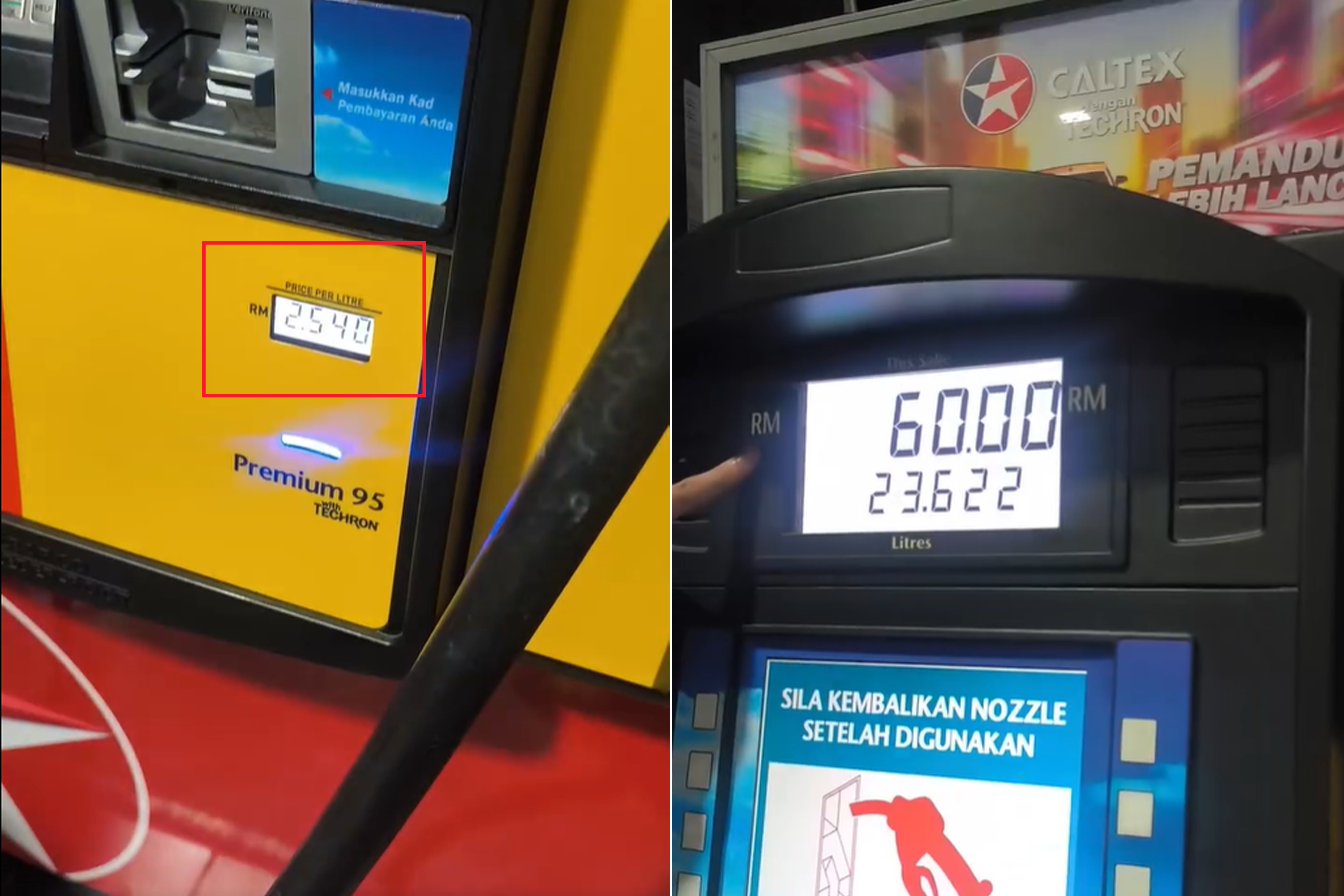 The price of RM2.54 per litre for unsubsidised Ron95 was last recorded in January 2026.