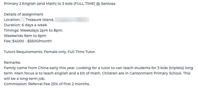 Sentosa Family Offers Up To $5,500 For Tutor To Coach Primary 3 Triplets