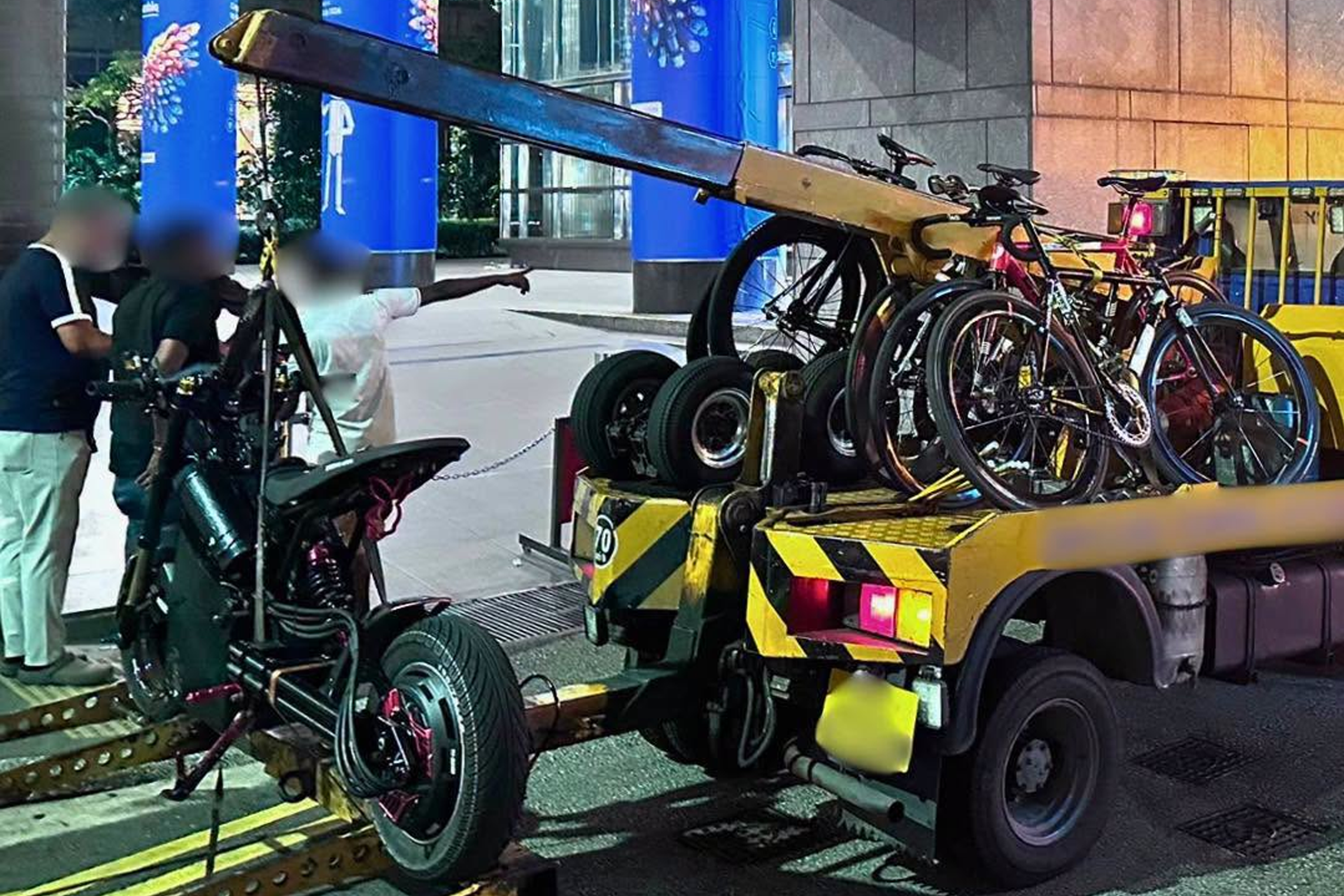 One of the 100 non-compliant devices seized by LTA officers during enforcement operations in July.