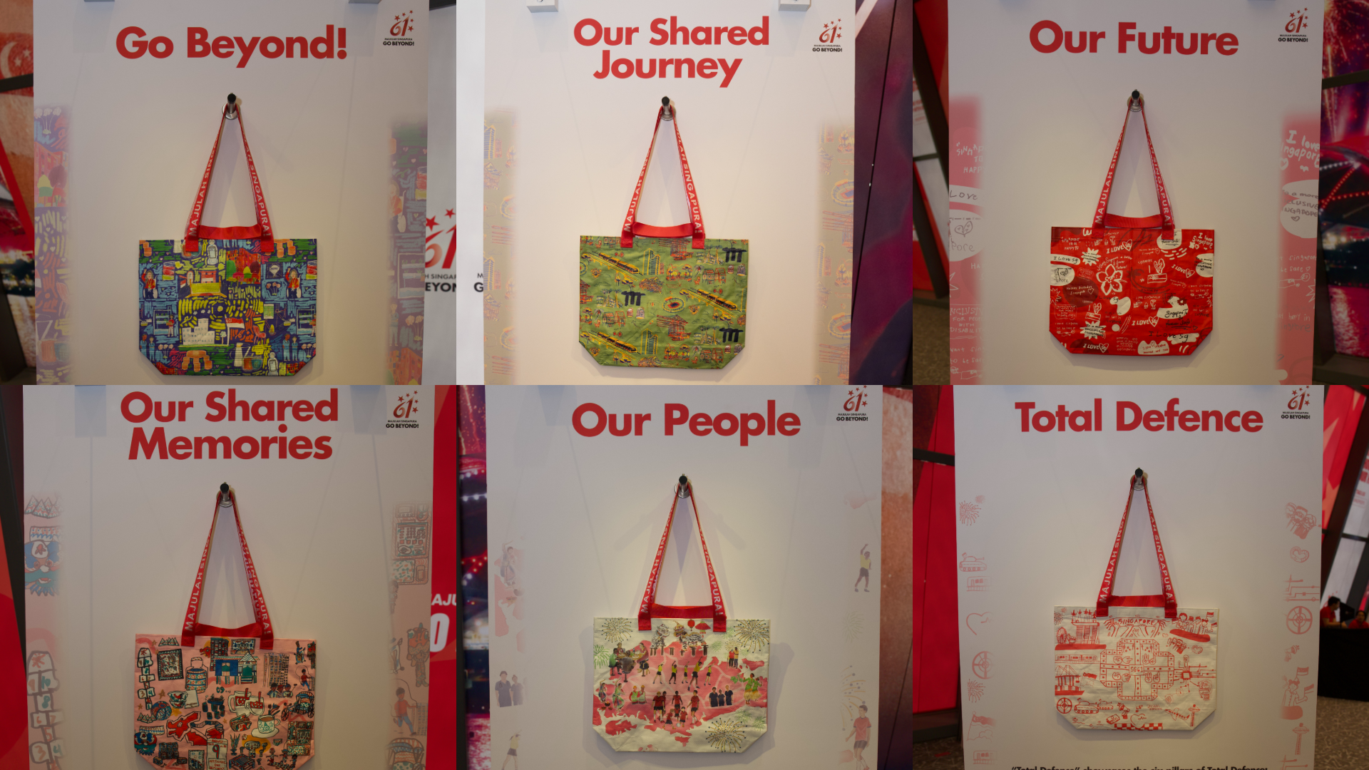 The six designs for this year's NDP packs.