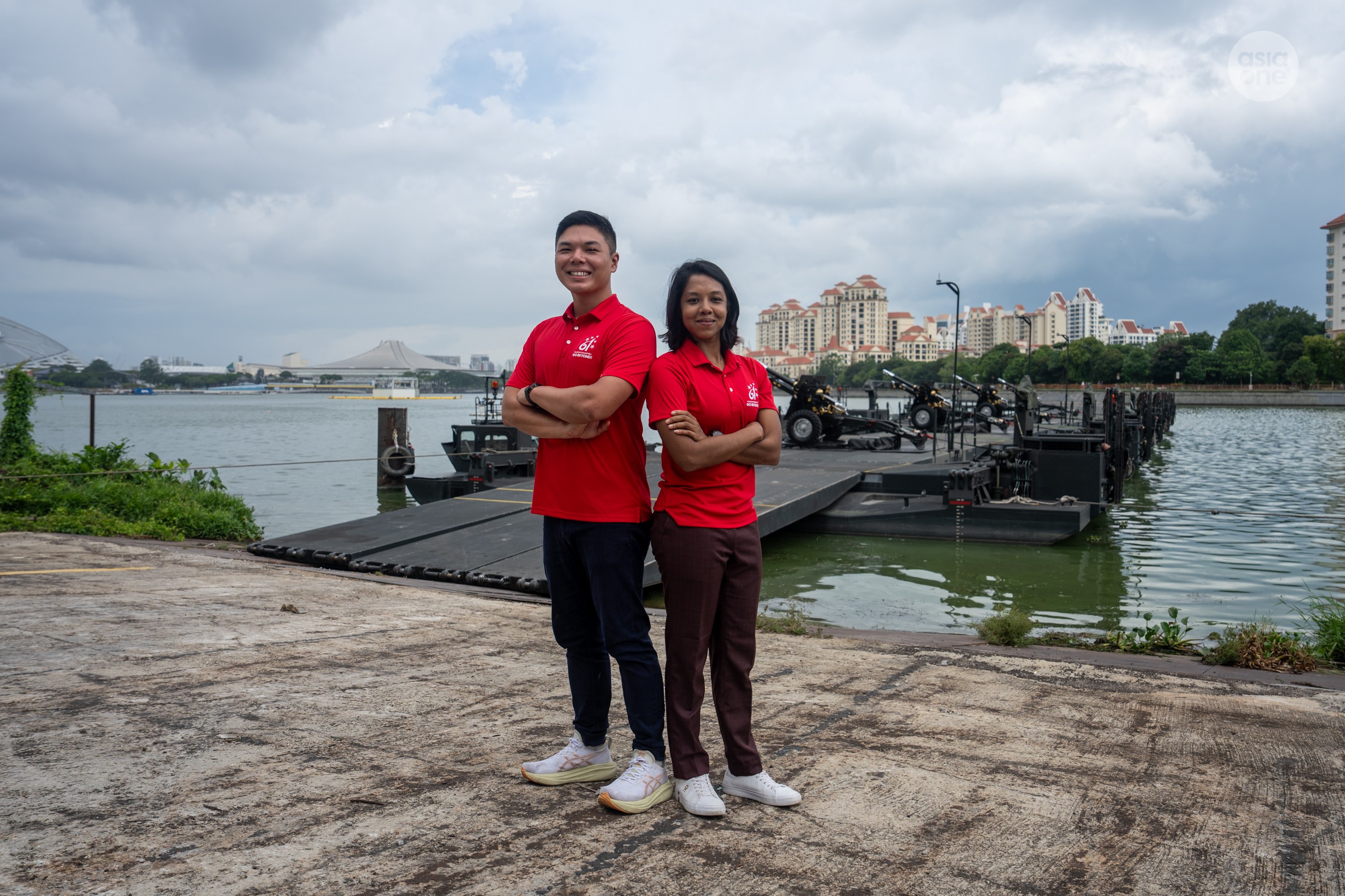 NDP 2026 PGS chairman Major Chin Wei Jian (left) and organising secretary Captain L Vaishnavi (right).