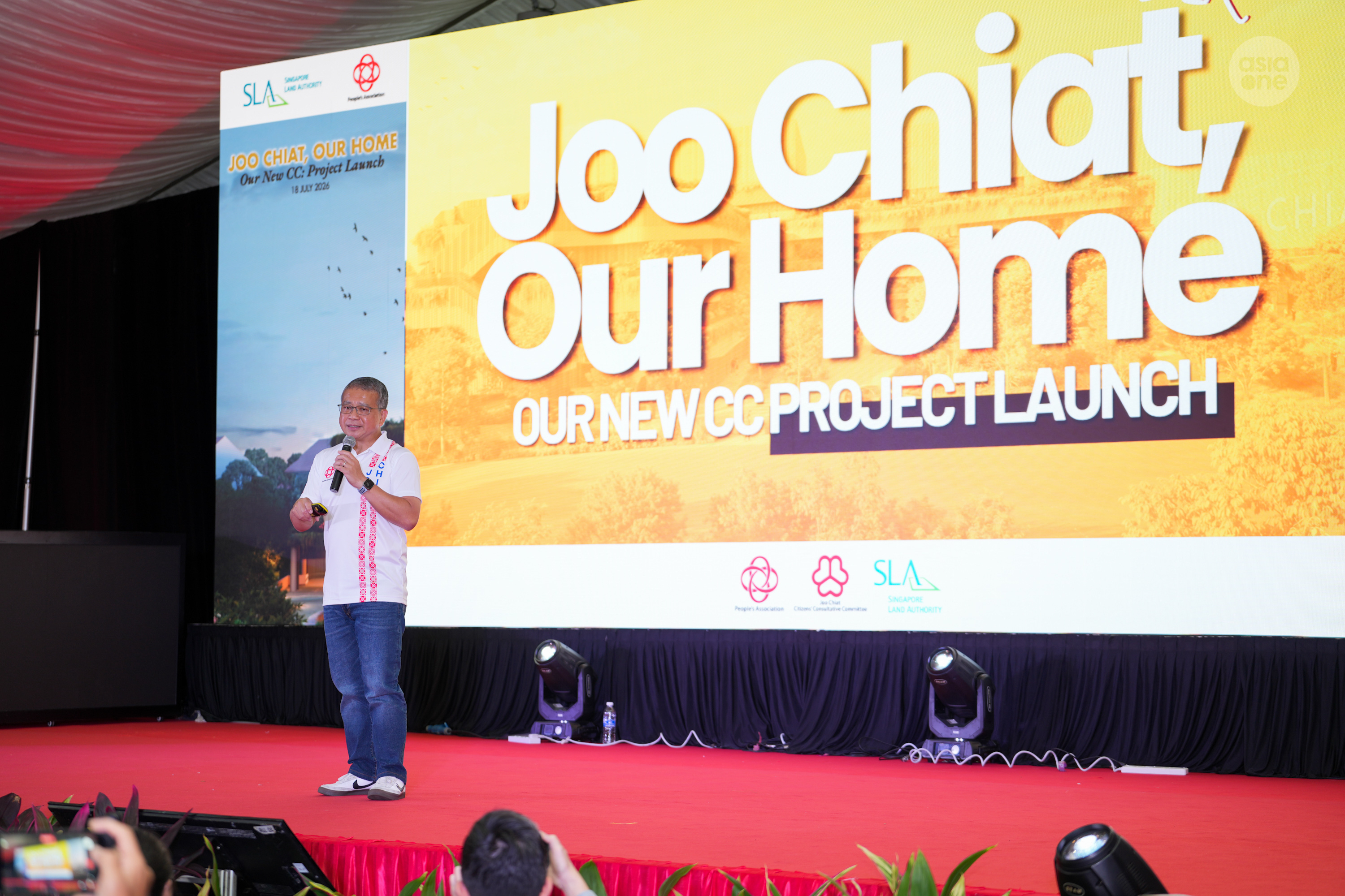 Law Minister and MP for East Coast GRC Edwin Tong presenting the community's vision for their new community club which is set to open in 2030.