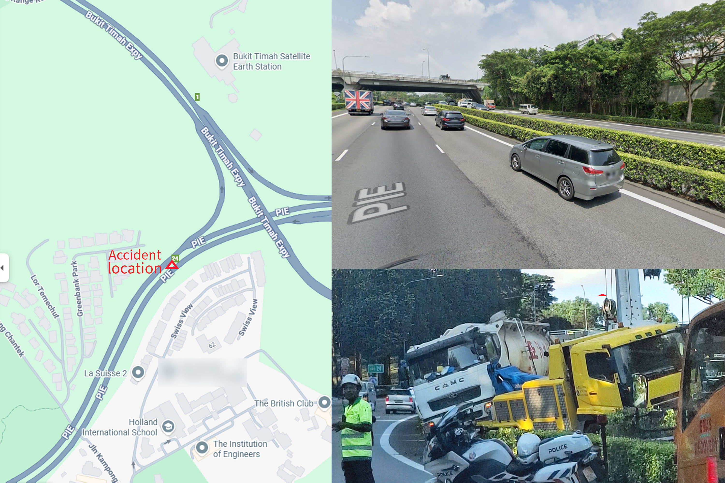 Map showing where the accident happened on June 27.
