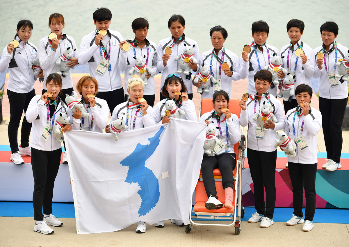 Asian Games Unified Korea team grab historic gold in canoe race, Asia