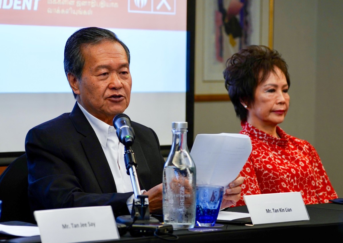 Tan Kin Lian launches presidential bid, names Tan Jee Say and Lim Tean ...
