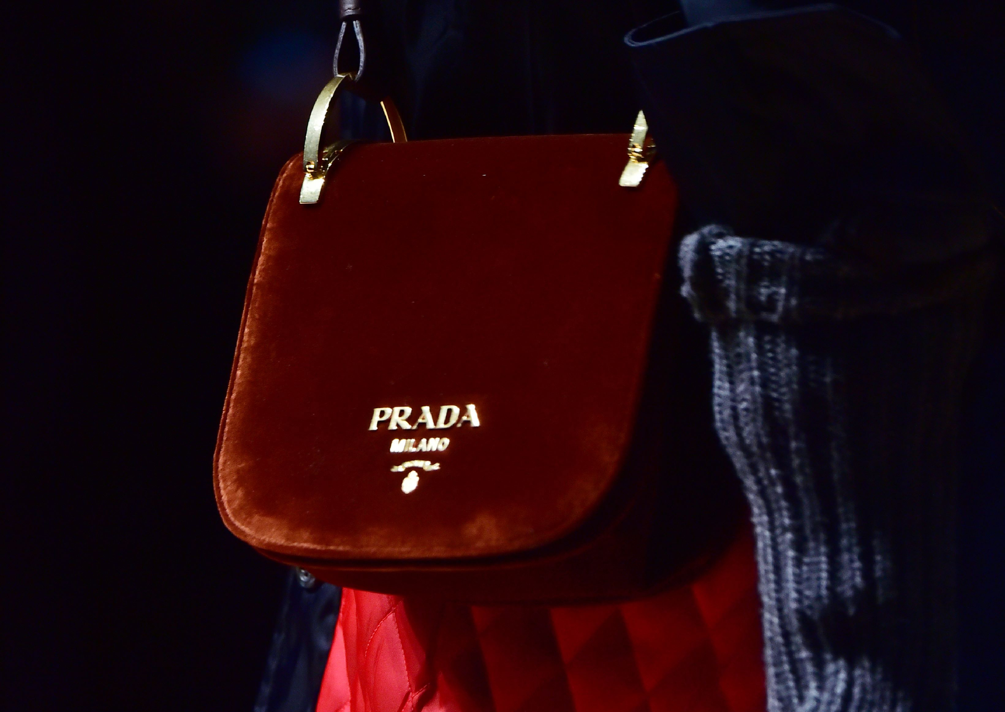 prada velvet backpack
