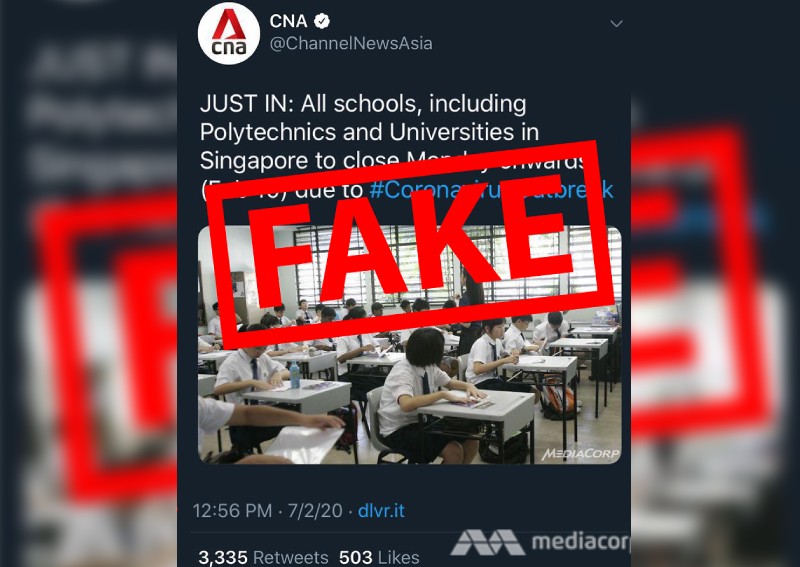 Wuhan virus: Tweet on school closures in Singapore is fake, says ...