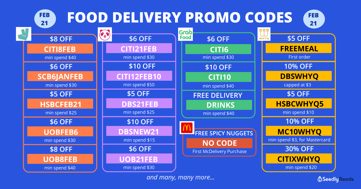 Food Delivery Promo Codes From Foodpanda Grab Deliveroo And More February 2021 Lifestyle News Asiaone