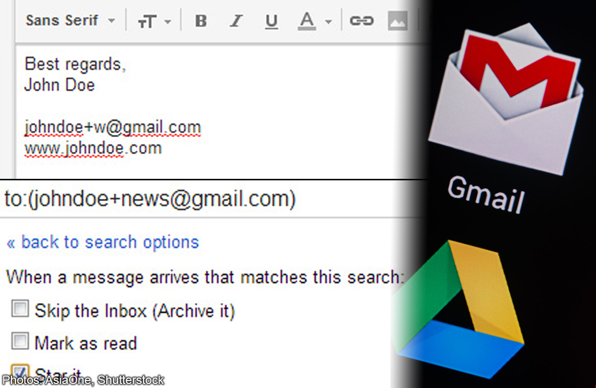 Use your endless Gmail addresses to tidy your inbox, Digital News AsiaOne