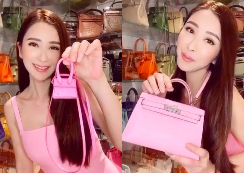 Jamie Chua introduces her collection of luxury pink bags, including a ...