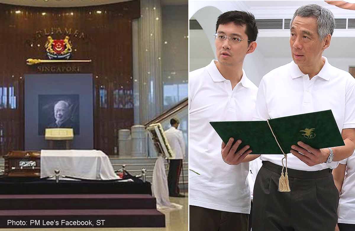 Grandson Li Hongyi Chose Big Portrait Of The Late Mr Lee Kuan Yew In Parliament House Singapore