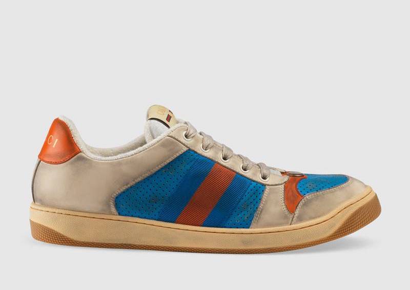 distressed gucci trainers