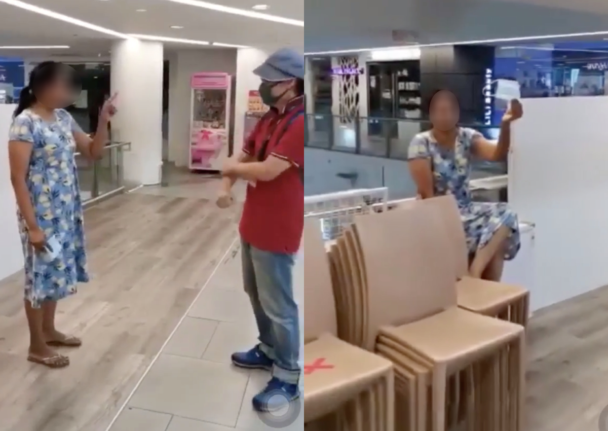 Singapore lady refuses to wear mask