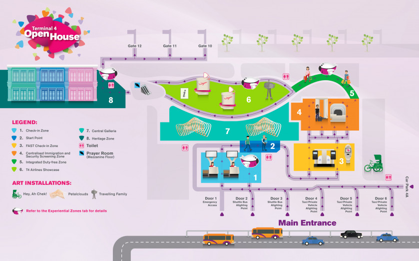 Changi Airport Terminal 4 Karte – MSKGCN