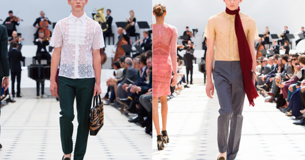 Burberry decks its male models out in lace, Women News - AsiaOne