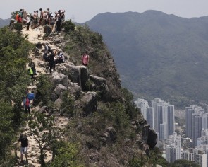 Young hiker falls at Hong Kong’s famed Lion Rock, injures head