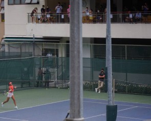 Singapore fans gather to catch British tennis superstar Emma Raducanu in practice at Tanglin Club