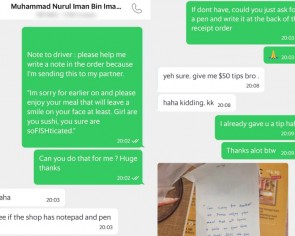 This made my day: Delivery rider writes apology note to customer&#039;s angry girlfriend on his behalf and even dispenses advice