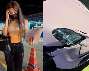 Hot pink mess: MsPuiyi crashes her Porsche, slapped with fine after police report 
