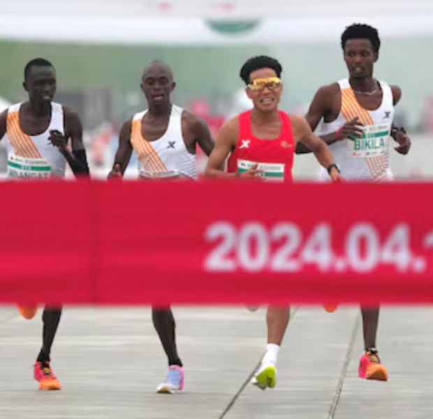 Online videos show Chinese runner being gifted win in Beijing half marathon