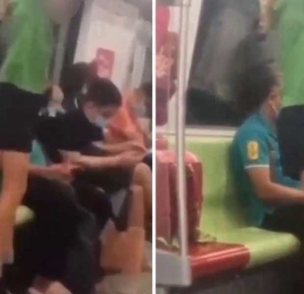 &#039;The mother didn&#039;t bother to stop her&#039;: Girl spotted swinging from MRT handrails, playing in train
