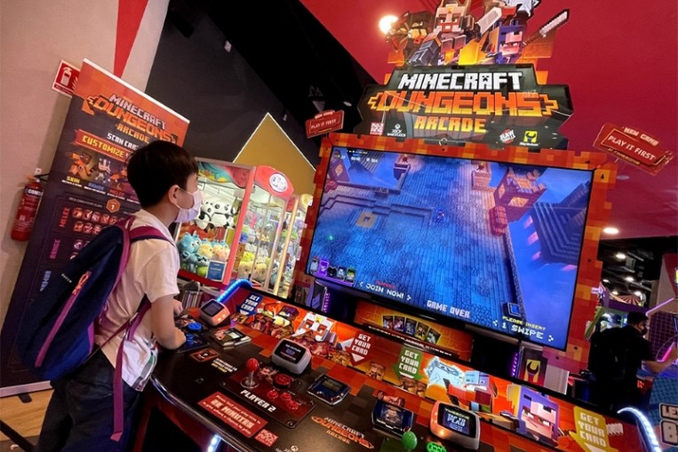 4-player Minecraft Dungeons arcade is now playable only at Timezone