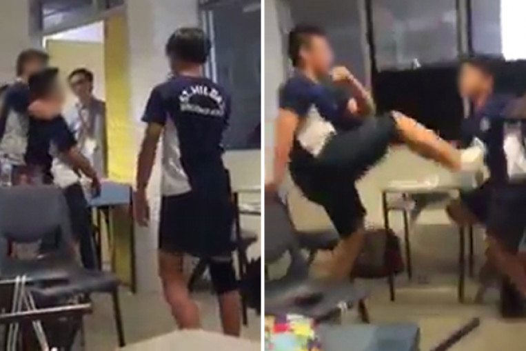 Man Who Watched St Hilda S Sec Students Fight Is Not A Teacher But