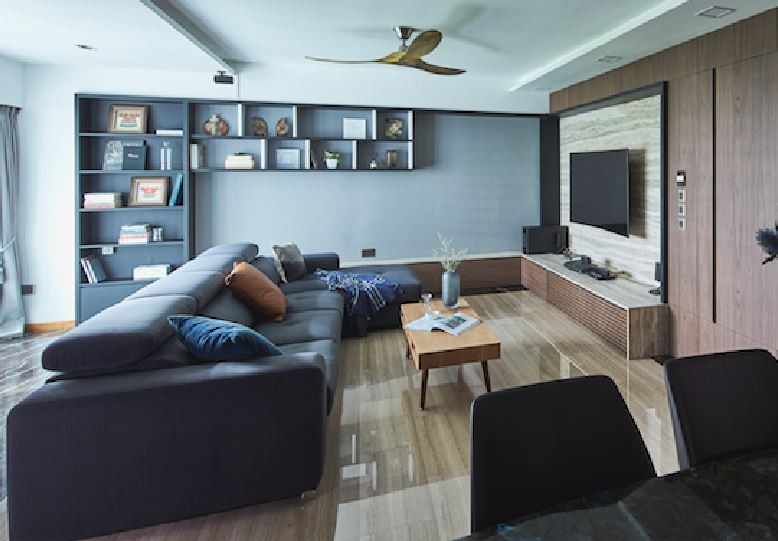 Classy 5-room HDB flat in Punggol with luxe marble finishings