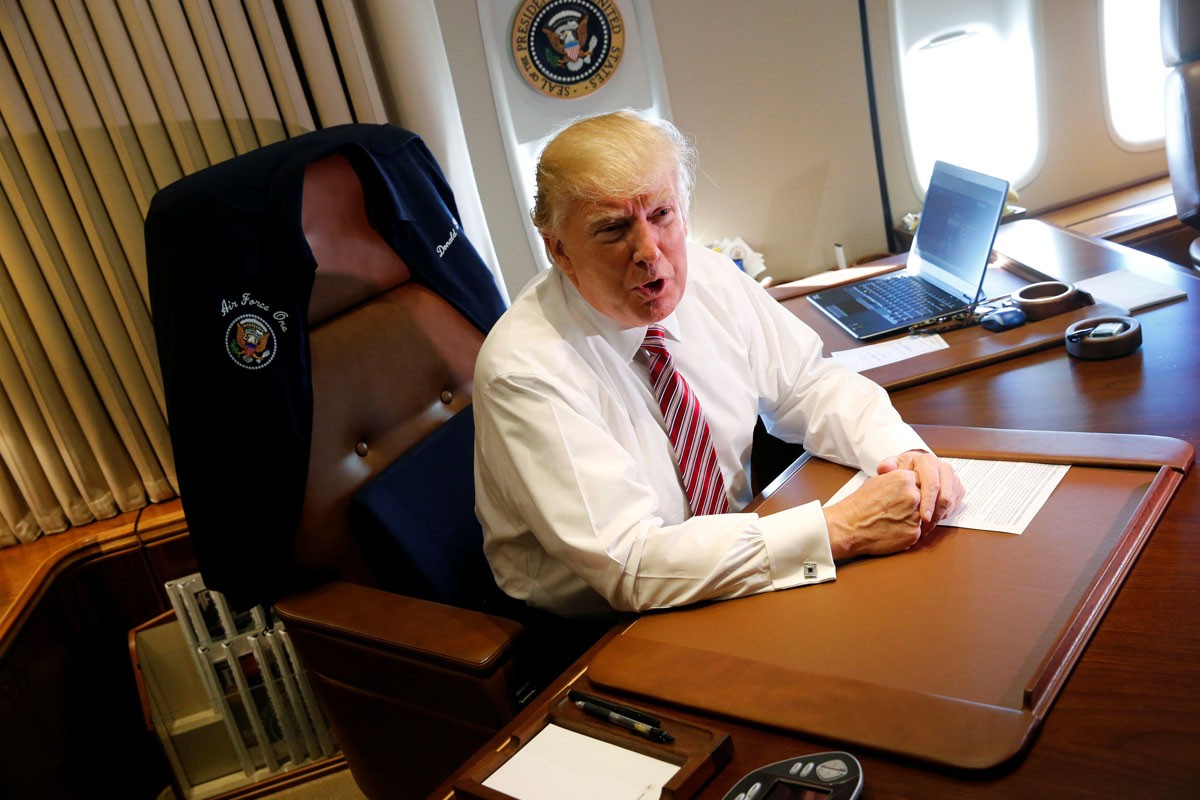 Prank caller talks to Trump aboard Air Force One