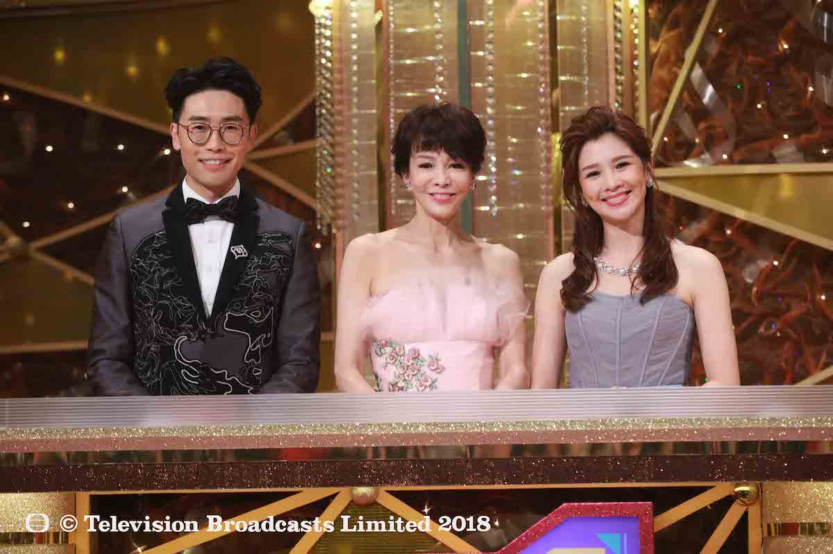 TVB honoured the best in Hong Kong television this year on a night when celebrity couple Edwin Siu and Priscilla Wong also revealed they have secretly married.

Sixteen awards were presented at the TVB Anniversary Awards ceremony held on Sunday (Dec 16) in Hong Kong, including seven major categories that took into consideration fan votes.

(Pictured) Luk Ho Ming, Carol Cheng and Mayanne Mak hosted the show.