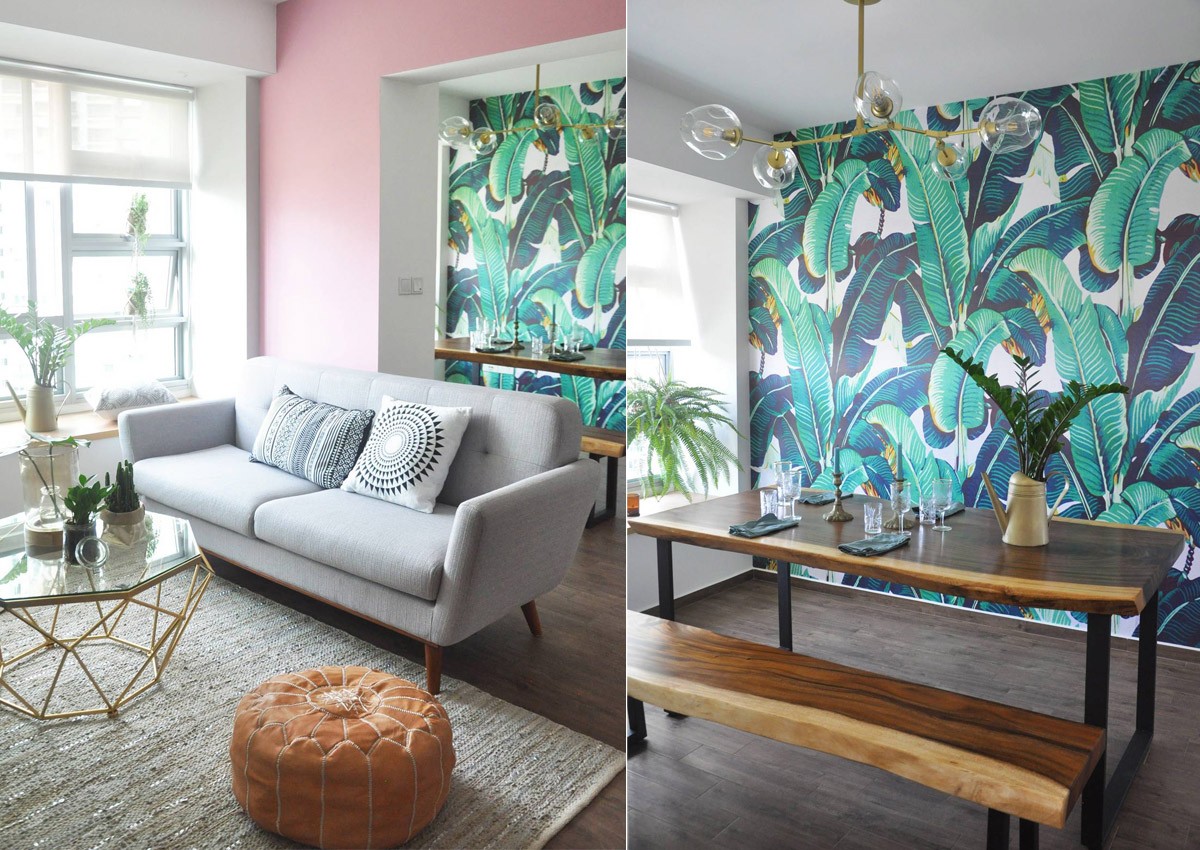 Photos: This tropical-themed 4-room HDB flat is brimming with summer vibes