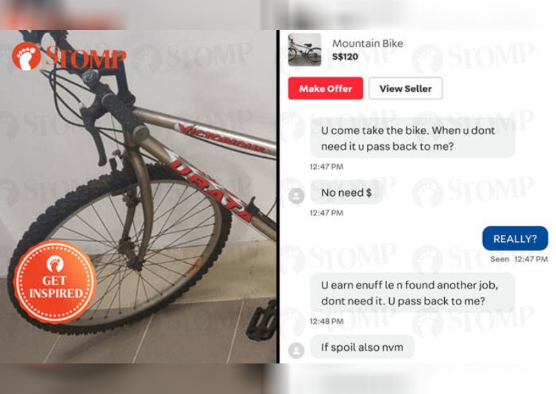 Man turns to food delivery after losing job, kind seller offers to lend him bike for free