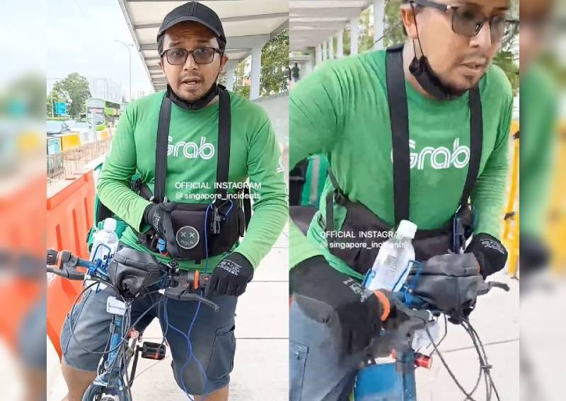 ‘If I ring the bell, you need to move’: Delivery rider rams into pedestrian