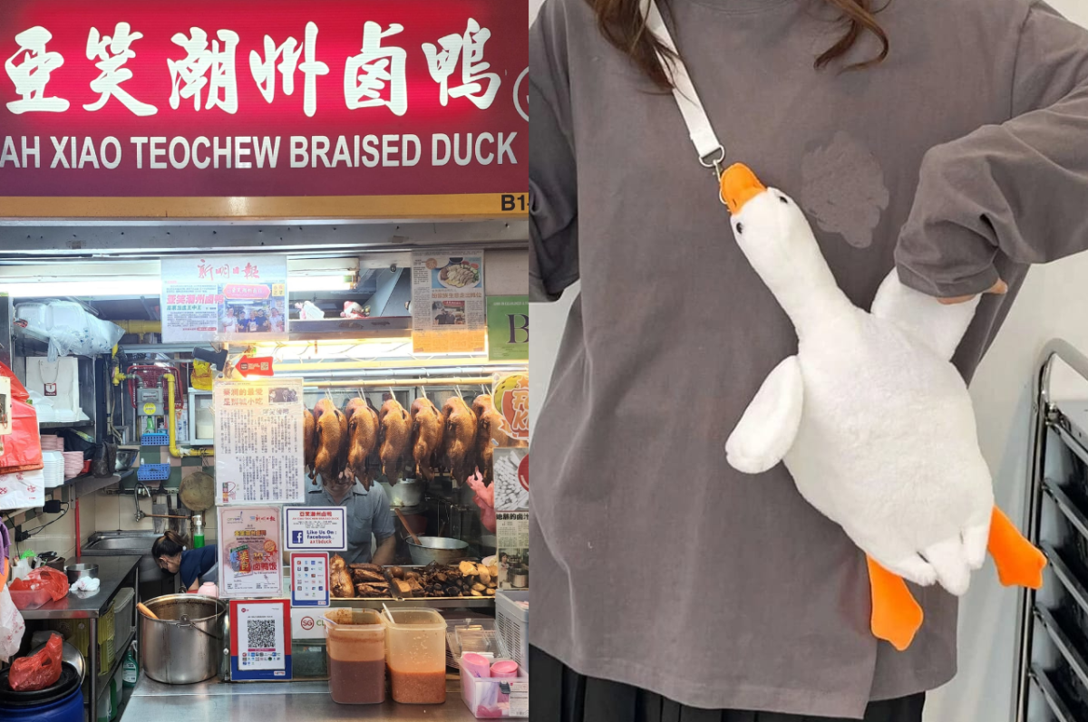Fowl fashion? Hawker stall Ah Xiao Teochew Braised Duck is giving away free duck bags