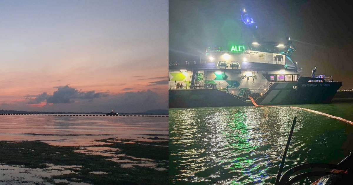 Clean-up underway for oil leak from Johor; public advised to avoid water activities at Changi and Pasir Ris beaches