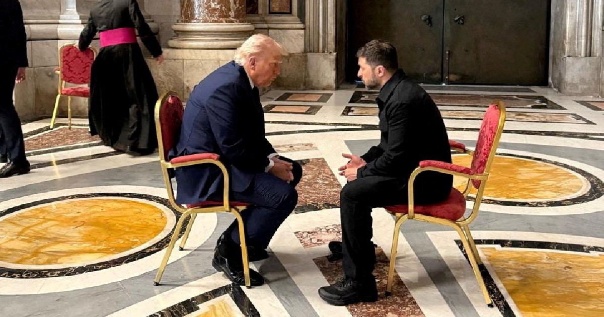 Trump and Zelenskiy meet one-on-one in Vatican basilica to seek Ukraine peace